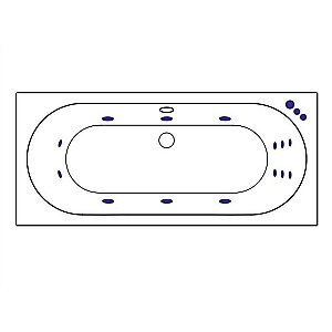 Ванна акриловая EXCELLENT Oceana Slim SMART WAEX.OCE18S.SMART.GL 180x80 белая с гидромассажем купить в интернет-магазине Sanbest