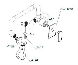 Гигиенический душ WasserKRAFT Glan A66096 купить в интернет-магазине сантехники Sanbest