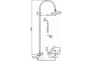 Душевая система Rav-Slezak LABE L554.5/3 хром купить в интернет-магазине сантехники Sanbest