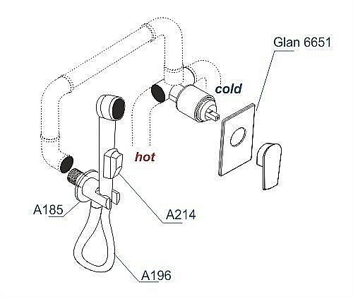 Гигиенический душ WasserKRAFT Glan A66096 купить в интернет-магазине сантехники Sanbest