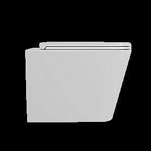 Унитаз подвесной с инсталляцией D&K Quadro DS1511604 белый/кнопка матовый хром, безободковый, с крышкой микролифт купить в интернет-магазине Sanbest