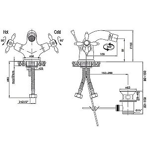 Смеситель для биде Cezares GOLF-BS1-01 хром купить в интернет-магазине сантехники Sanbest