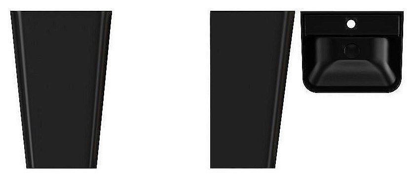 Раковина ISVEA Sott'Aqua 50 10SQ37001SV-2N черный матовый купить в интернет-магазине Sanbest