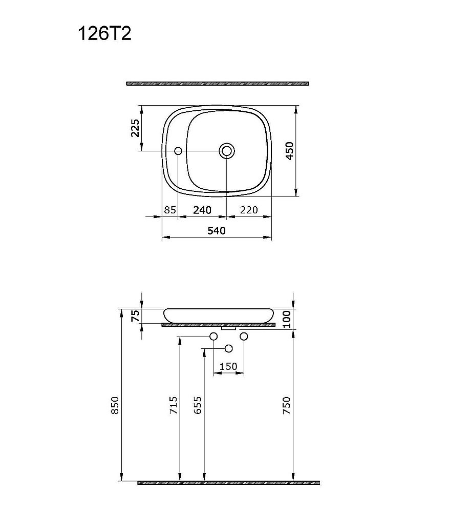 Раковина Ambassador Diamond 54 126T20001 белая купить в интернет-магазине Sanbest