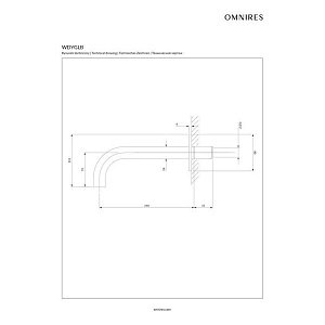 Излив OMNIRES Y WDYGLB купить в интернет-магазине сантехники Sanbest