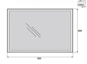 Зеркало BelBagno SPC-GRT-900-800-LED-TCH в ванную от интернет-магазине сантехники Sanbest