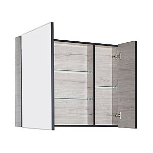 Зеркальный шкаф Style Line БЕРЛИН Соната СС-00002250 90 серый купить в интернет-магазине сантехники Sanbest