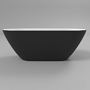 Ванна из искусственного камня WhiteCross Coral X 170x77 черный/белый матовый купить в интернет-магазине Sanbest
