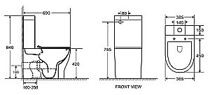 Унитаз напольный Azario Maro AZ-2154 белый безободковый, с бачком, с крышкой микролифт купить в интернет-магазине Sanbest
