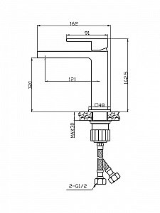 Смеситель для раковины Agger Great A2802100 хром купить в интернет-магазине сантехники Sanbest