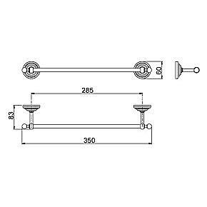 Полотенцедержатель PAINI Duomo 88CR001 35 хром купить в интернет-магазине сантехники Sanbest