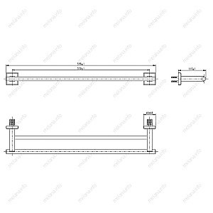 Полотенцедержатель Melana MLN-862002 сатин/хром купить в интернет-магазине сантехники Sanbest