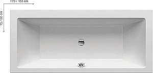 Ванна акриловая Ravak Formy 01 180x80 белая купить в интернет-магазине Sanbest