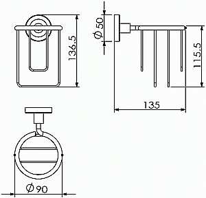 Держатель для освежителя воздуха Langberger Burano 11074A купить в интернет-магазине сантехники Sanbest