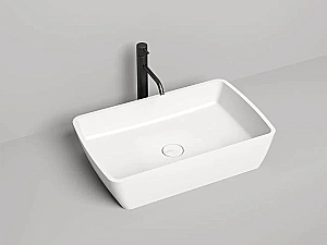 Раковина накладная Salini Gloria 11 1102212M 65 из искусственного камня S-Stone, белая матовая купить в интернет-магазине Sanbest