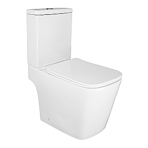 Унитаз напольный Azario Ferra AZ-1015 белый, безободковый, с бачком, с крышкой микролифт купить в интернет-магазине Sanbest