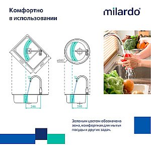 Смеситель для кухни Milardo Rora RORSBFJM05 хром купить в интернет-магазине сантехники Sanbest