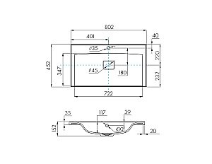 Раковина Акватон Айрис 80 1A73263KAG010 белая купить в интернет-магазине Sanbest