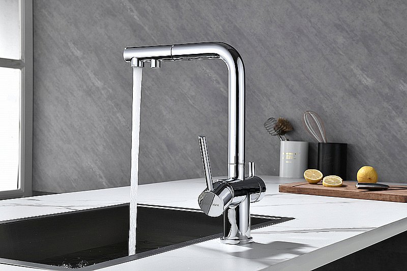 Смеситель для кухни Paulmark Serpentine Se213222-CR хром купить в интернет-магазине сантехники Sanbest