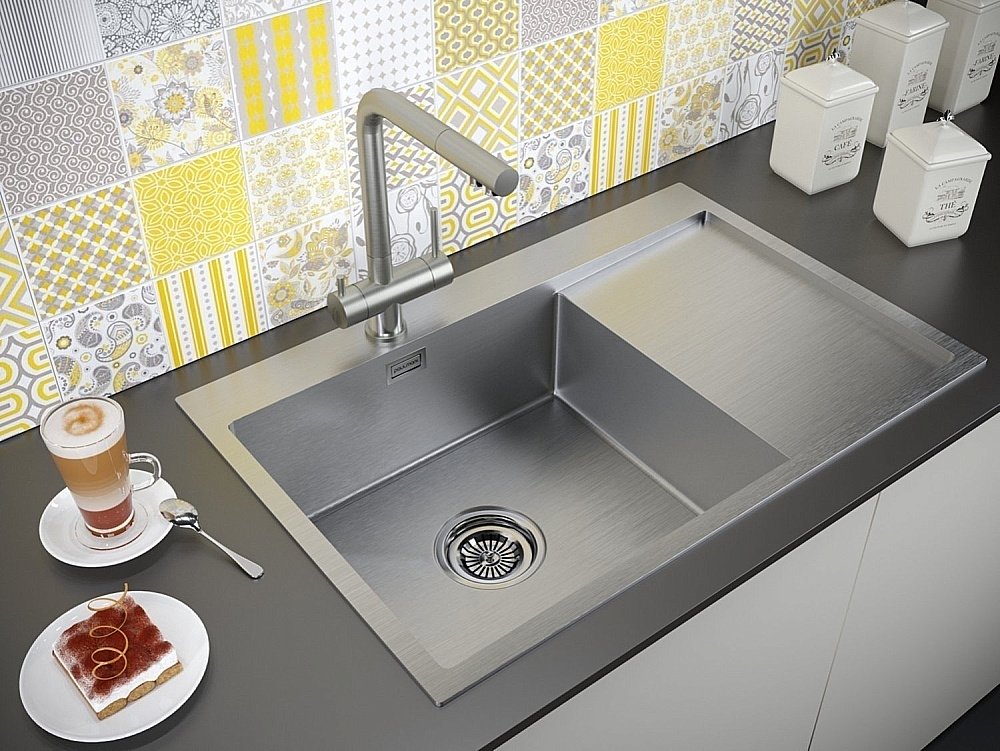 Смеситель для кухни Paulmark Skalen Sk213020-BS брашированная  сталь купить в интернет-магазине сантехники Sanbest