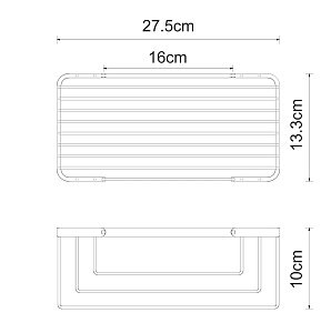 Полка WasserKRAFT Kammel К-711 черная купить в интернет-магазине сантехники Sanbest