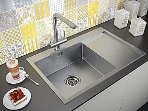 Смеситель для кухни Paulmark Skalen Sk213020-BS брашированная  сталь купить в интернет-магазине сантехники Sanbest