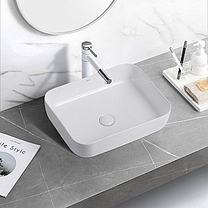 Раковина накладная ABBER Rechteck AC2202 белая купить в интернет-магазине Sanbest