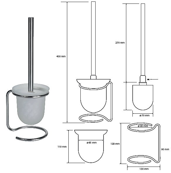 Ёршик напольный Bemeta Omega 104113102 купить в интернет-магазине сантехники Sanbest