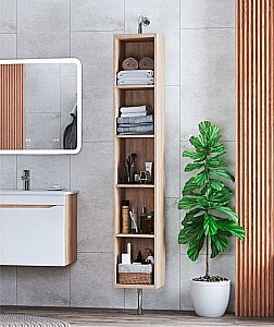 Пенал напольный поворотный VIGO Grani pnp.GRI.30 дуб сонома для ванной в интернет-магазине сантехники Sanbest