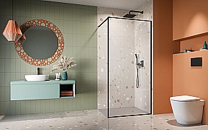 Душевое ограждение Radaway Modo F Black II 145 10409145-54-01 стекло прозрачное/профиль черный матовый купить в интернет-магазине Sanbest