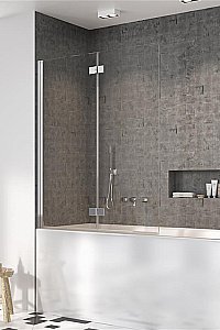 Шторка для ванны Radaway Nes 8 PND I 140 стекло прозрачное/профиль хром купить в интернет-магазине Sanbest