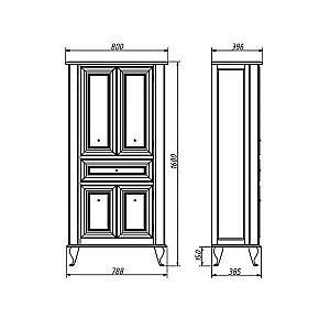 Шкаф Caprigo Vivo для ванной в интернет-магазине сантехники Sanbest