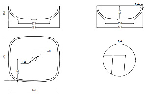 Раковина накладная Salini GLORIA 08 S-Sense 1102108G 50 белая купить в интернет-магазине Sanbest