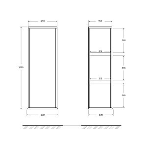 Колонна подвесная Cezares Idra 47 55817 Cotone для ванной в интернет-магазине сантехники Sanbest