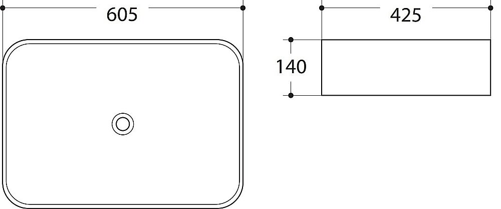 Раковина накладная Art&Max 60,5 AM-78565 белая купить в интернет-магазине Sanbest
