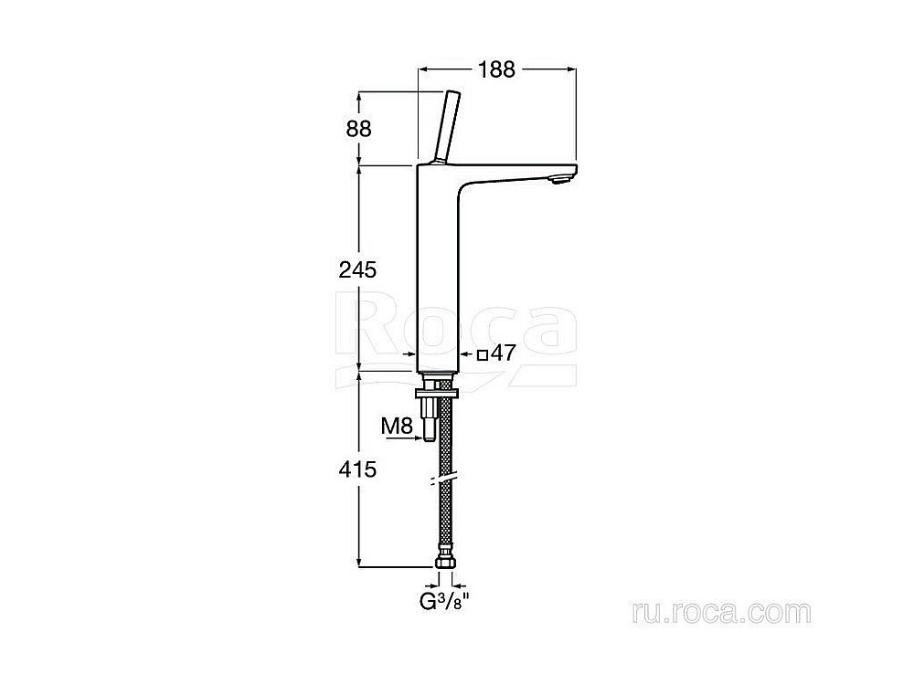 Смеситель для раковины Roca Pals 5A376DC00 купить в интернет-магазине сантехники Sanbest