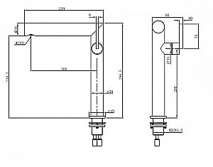 Смеситель для раковины Abber Perfekte 316 AF8A11BG-L золото брашированное купить в интернет-магазине сантехники Sanbest