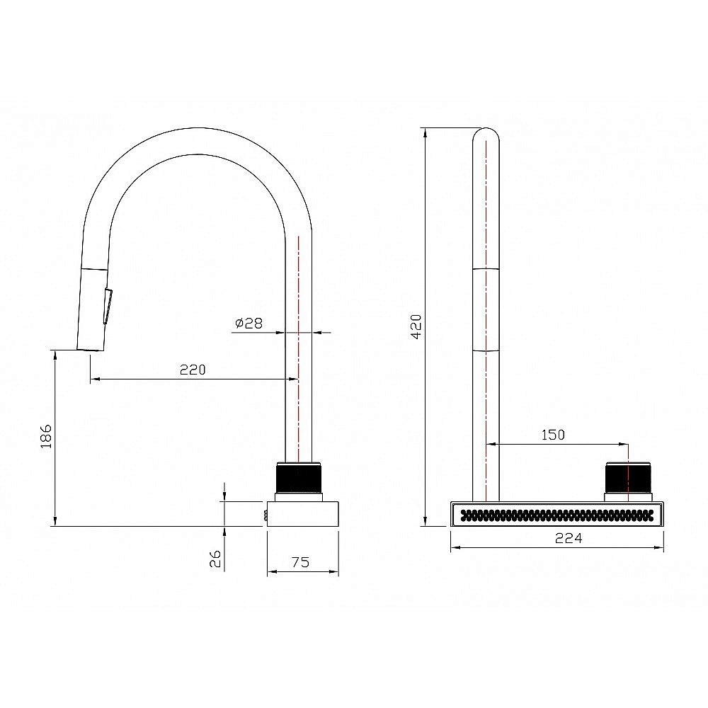Смеситель для кухни Milacio Ultra MCU.556.GD золото купить в интернет-магазине сантехники Sanbest