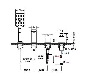 Смеситель для ванны Timo Torne 4330/03Y черный матовый купить в интернет-магазине сантехники Sanbest