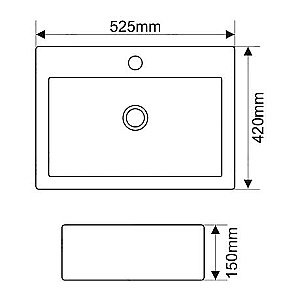 Раковина Melana 7033 7033-805 белая купить в интернет-магазине Sanbest