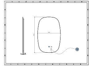 Зеркало Black&White Universe 58 U925.MR в ванную от интернет-магазине сантехники Sanbest