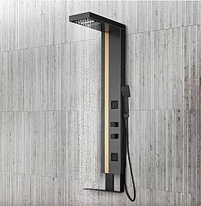 Душевая панель Black&White Gravity GR026 графит/золото купить в интернет-магазине сантехники Sanbest