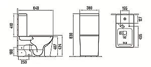 Унитаз напольный CeramaLux 2170AXMHL голубой матовый, безободковый, с бачком, с крышкой микролифт купить в интернет-магазине Sanbest