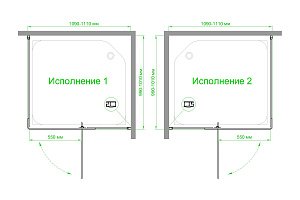 Душевой уголок Royal Bath HPVD RB1110HPVD-T-BL 110х100 прозрачное стекло/черный профиль купить в интернет-магазине Sanbest