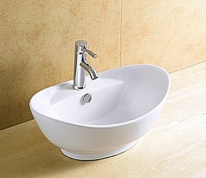 Раковина накладная Ceramalux N 59,5 9018 белая купить в интернет-магазине Sanbest