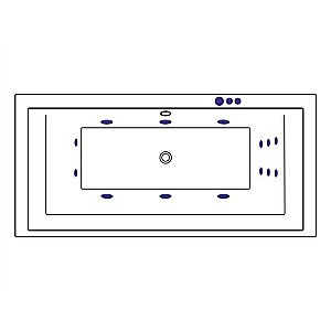 Ванна акриловая EXCELLENT Crown Grand SMART WAEX.CRG19.SMART.GL 190x90 белая с гидромассажем купить в интернет-магазине Sanbest