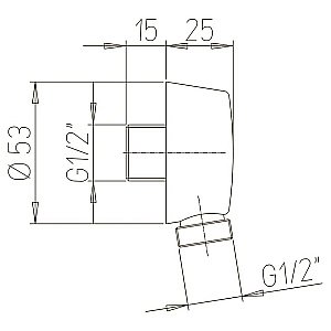 Подключение для шланга PAINI 50PZ503P черный матовый купить в интернет-магазине сантехники Sanbest