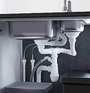 Сифон для кухонной мойки Iddis Kitchen Line S21UPS0i84 белый купить в интернет-магазине сантехники Sanbest