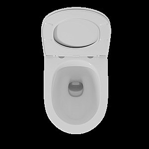 Унитаз подвесной D&K Matrix DT1396016 белый, безободковый, с крышкой микролифт купить в интернет-магазине Sanbest