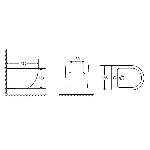 Биде Azario Grado AZ-0046F белое купить в интернет-магазине Sanbest